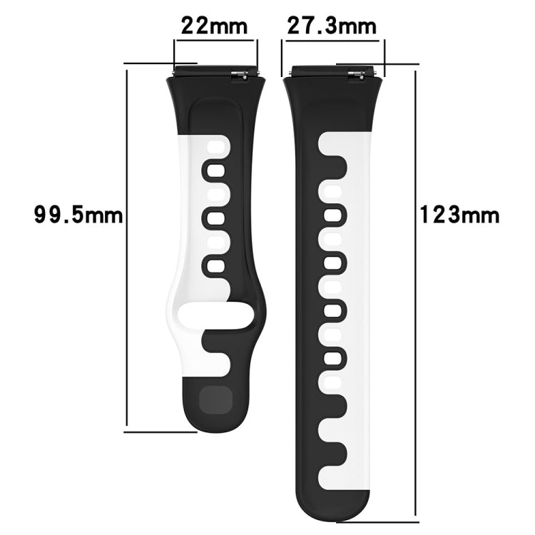 Cinturino in silicone bicolore cucito, For Redmi Watch 3 Lite