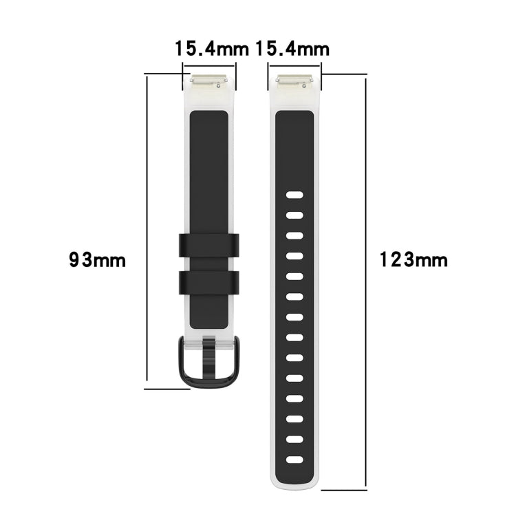 Cinturino in silicone trasparente a due colori, For Fitbit Inspire 3