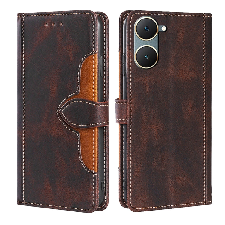Custodia per telefono in pelle con fibbia magnetica Skin Feel, For vivo X100s, For vivo Y38 5G / T3x 5G Global, For vivo V30e 5G Global, For vivo iQOO Z9x 5G, For vivo iQOO Z9 Turbo, For vivo Y03 4G