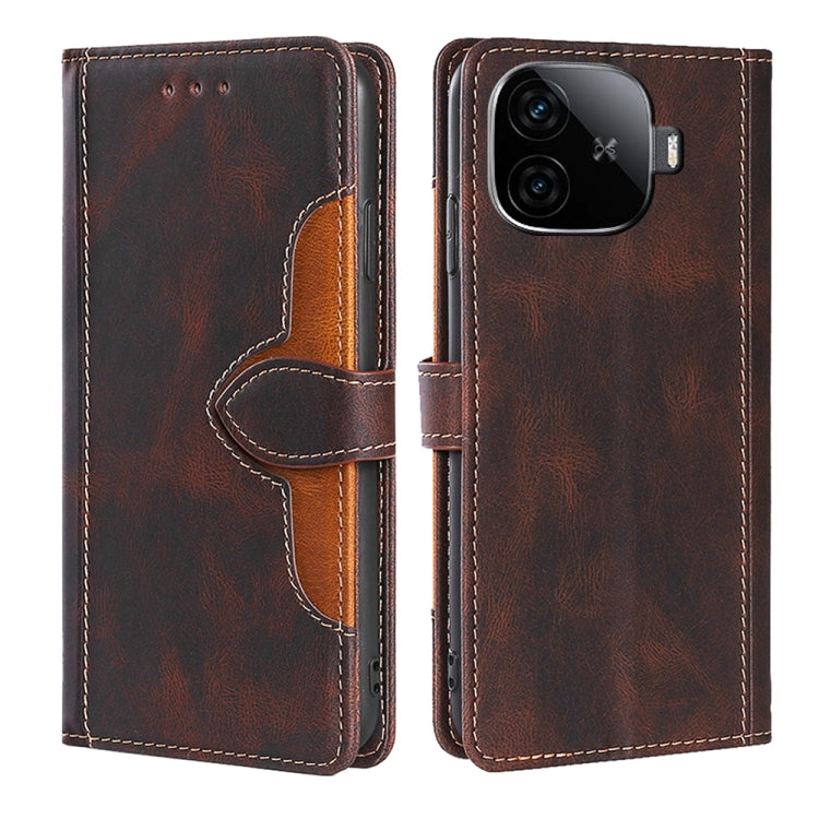 Custodia per telefono in pelle con fibbia magnetica Skin Feel, For vivo X100s, For vivo Y38 5G / T3x 5G Global, For vivo V30e 5G Global, For vivo iQOO Z9x 5G, For vivo iQOO Z9 Turbo, For vivo Y03 4G