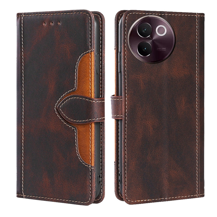 Custodia per telefono in pelle con fibbia magnetica Skin Feel, For vivo X100s, For vivo Y38 5G / T3x 5G Global, For vivo V30e 5G Global, For vivo iQOO Z9x 5G, For vivo iQOO Z9 Turbo, For vivo Y03 4G