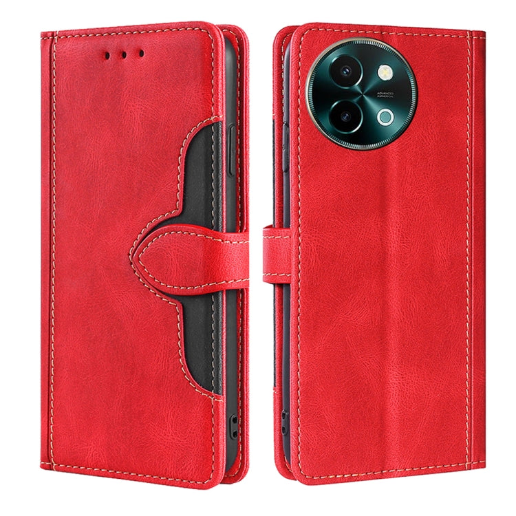 Custodia per telefono in pelle con fibbia magnetica Skin Feel, For vivo X100s, For vivo Y38 5G / T3x 5G Global, For vivo V30e 5G Global, For vivo iQOO Z9x 5G, For vivo iQOO Z9 Turbo, For vivo Y03 4G
