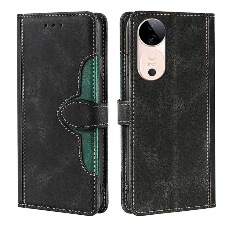 Custodia per telefono in pelle con fibbia magnetica Skin Feel, For vivo V50 5G, For vivo X200 Pro 5G, For vivo Y300 Pro 5G, For vivo S19 Pro 5G, For vivo S19 5G, For vivo Y28 4G