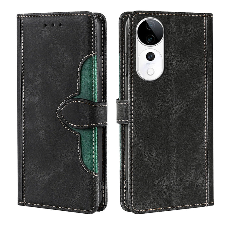 Custodia per telefono in pelle con fibbia magnetica Skin Feel, For vivo V50 5G, For vivo X200 Pro 5G, For vivo Y300 Pro 5G, For vivo S19 Pro 5G, For vivo S19 5G, For vivo Y28 4G