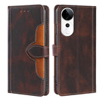 Custodia per telefono in pelle con fibbia magnetica Skin Feel, For vivo V50 5G, For vivo X200 Pro 5G, For vivo Y300 Pro 5G, For vivo S19 Pro 5G, For vivo S19 5G, For vivo Y28 4G