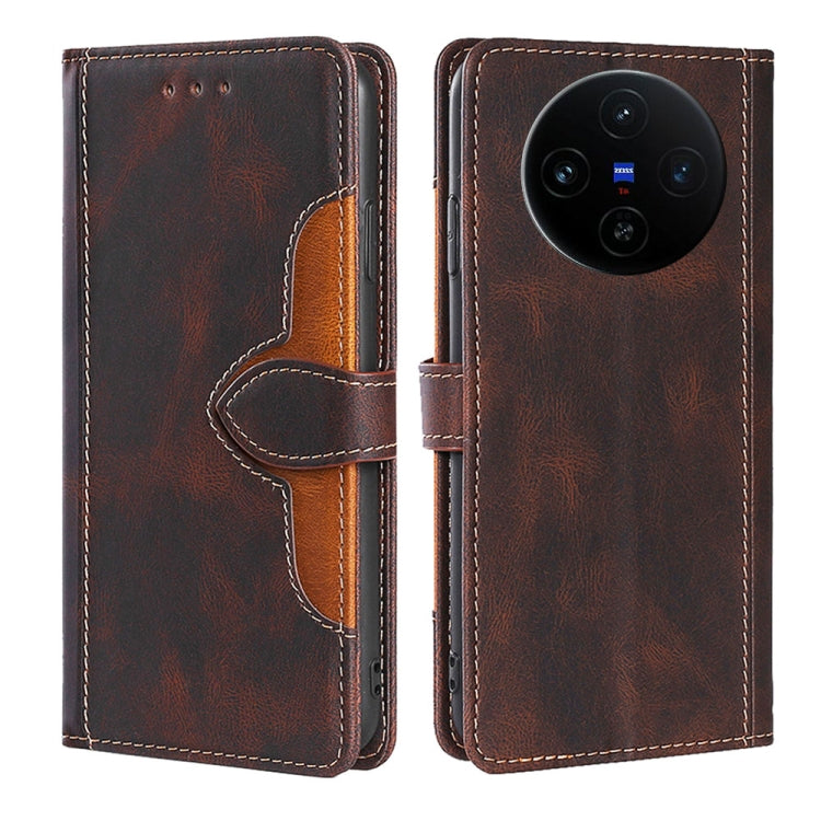 Custodia per telefono in pelle con fibbia magnetica Skin Feel, For vivo X100s, For vivo Y38 5G / T3x 5G Global, For vivo V30e 5G Global, For vivo iQOO Z9x 5G, For vivo iQOO Z9 Turbo, For vivo Y03 4G