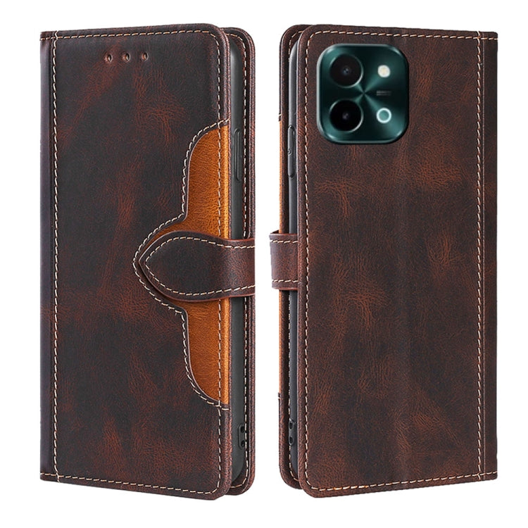Custodia per telefono in pelle con fibbia magnetica Skin Feel, For vivo V50 5G, For vivo X200 Pro 5G, For vivo Y300 Pro 5G, For vivo S19 Pro 5G, For vivo S19 5G, For vivo Y28 4G