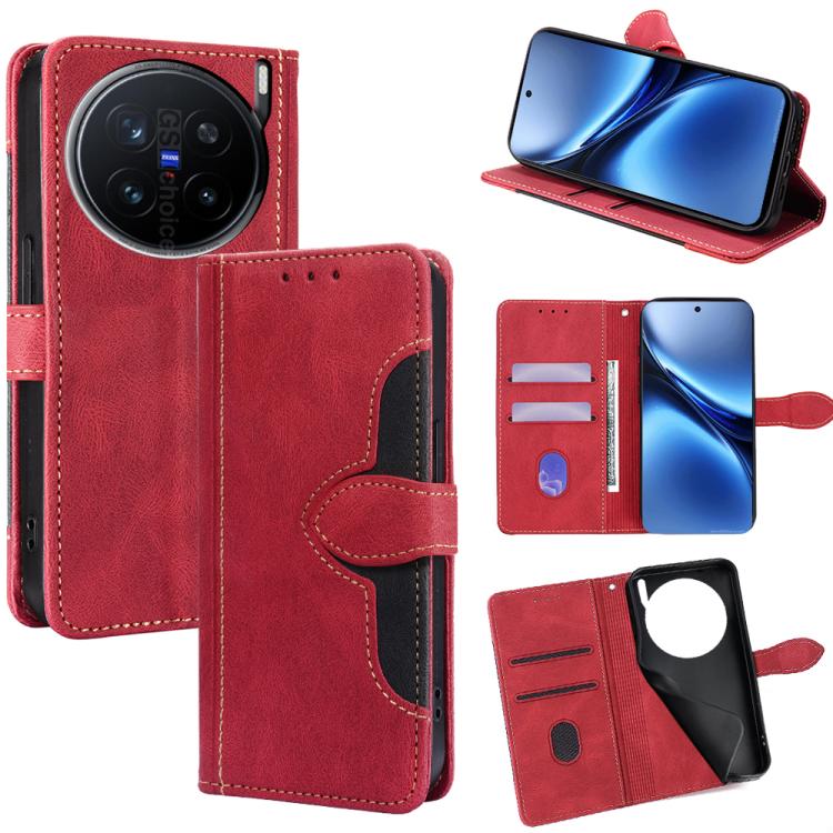Custodia per telefono in pelle con fibbia magnetica Skin Feel, For vivo V50 5G, For vivo X200 Pro 5G, For vivo Y300 Pro 5G, For vivo S19 Pro 5G, For vivo S19 5G, For vivo Y28 4G