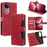 Custodia per telefono in pelle con fibbia magnetica Skin Feel, For vivo V50 5G, For vivo X200 Pro 5G, For vivo Y300 Pro 5G, For vivo S19 Pro 5G, For vivo S19 5G, For vivo Y28 4G