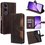 Custodia per telefono in pelle con fibbia magnetica Skin Feel, For vivo iQOO Neo 10 5G Global, For vivo X200s 5G, For vivo Y39 5G Global, For vivo V50 Lite 5G, For vivo Y29s 5G / Y04 4G, For vivo Y29 4G Global