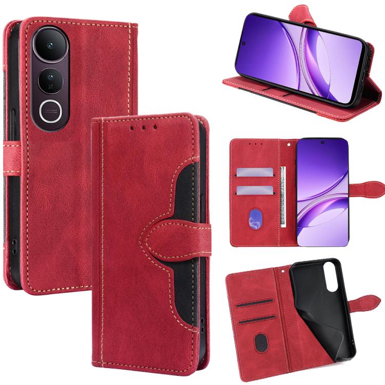 Custodia per telefono in pelle con fibbia magnetica Skin Feel, For vivo iQOO Neo 10 5G Global, For vivo X200s 5G, For vivo Y39 5G Global, For vivo V50 Lite 5G, For vivo Y29s 5G / Y04 4G, For vivo Y29 4G Global