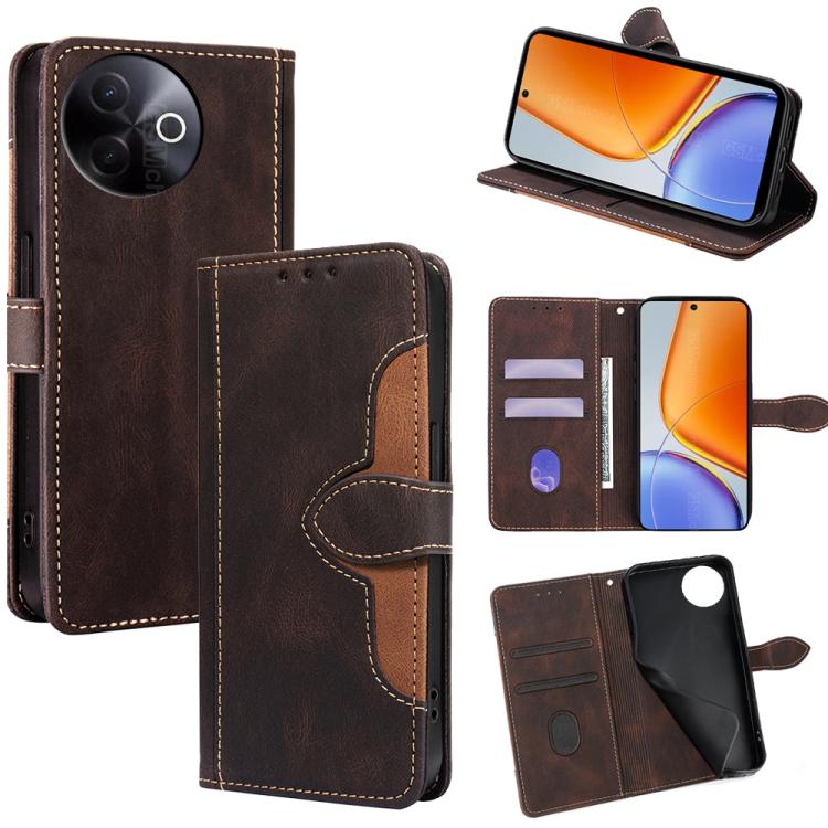 Custodia per telefono in pelle con fibbia magnetica Skin Feel, For vivo iQOO Neo 10 5G Global, For vivo X200s 5G, For vivo Y39 5G Global, For vivo V50 Lite 5G, For vivo Y29s 5G / Y04 4G, For vivo Y29 4G Global