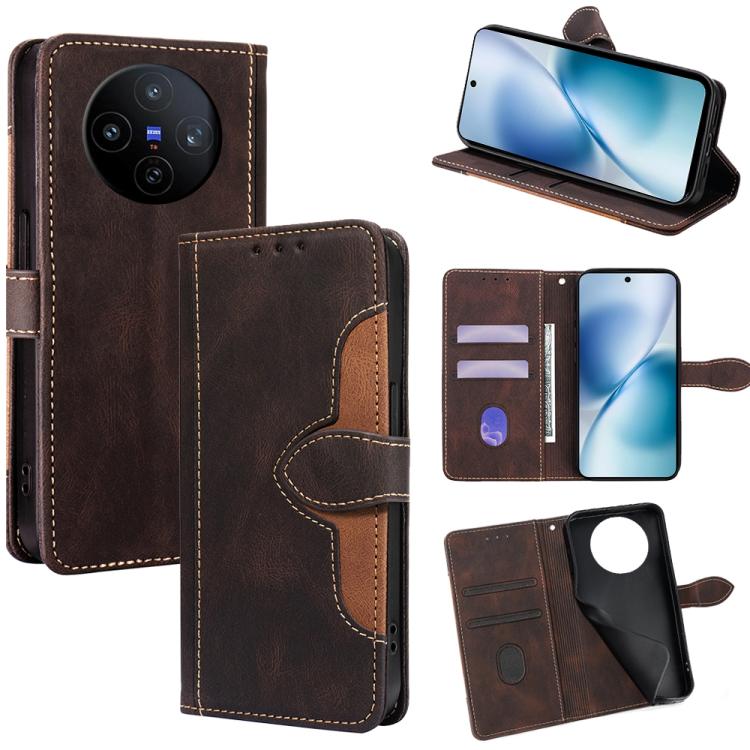 Custodia per telefono in pelle con fibbia magnetica Skin Feel, For vivo iQOO Neo 10 5G Global, For vivo X200s 5G, For vivo Y39 5G Global, For vivo V50 Lite 5G, For vivo Y29s 5G / Y04 4G, For vivo Y29 4G Global