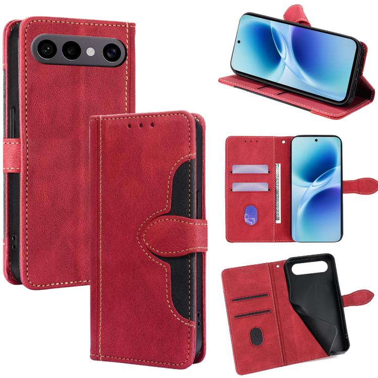 Custodia per telefono in pelle con fibbia magnetica Skin Feel, For vivo X300s 5G, For vivo V70 FE 5G, For vivo Y05 4G, For vivo Y500i 5G, For vivo X300 Ultra 5G, For vivo S50 Pro mini 5G