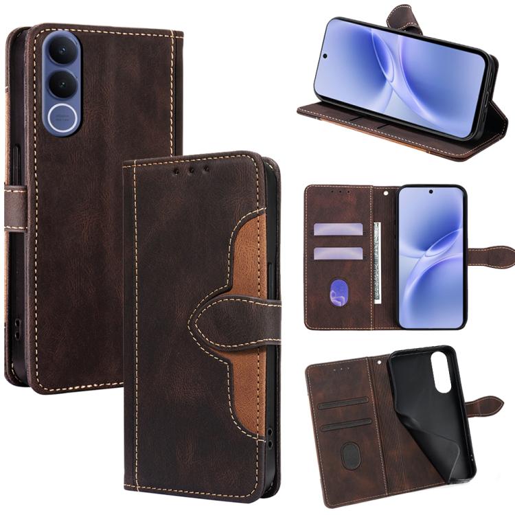 Custodia per telefono in pelle con fibbia magnetica Skin Feel, For vivo X300s 5G, For vivo V70 FE 5G, For vivo Y05 4G, For vivo Y500i 5G, For vivo X300 Ultra 5G, For vivo S50 Pro mini 5G