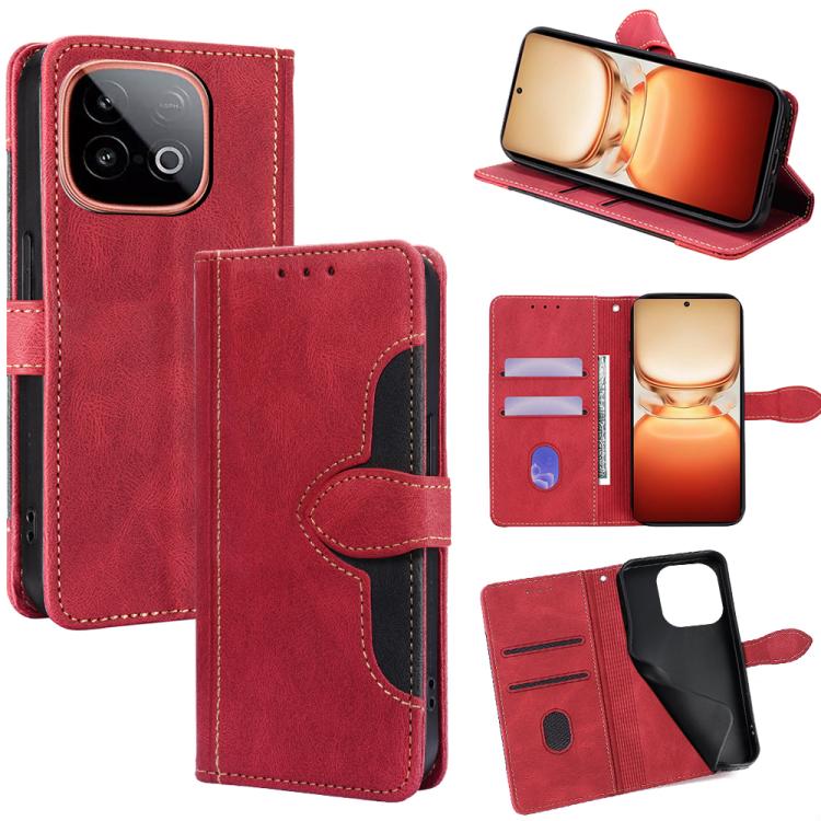 Custodia per telefono in pelle con fibbia magnetica Skin Feel, For vivo iQOO Neo 10 5G Global, For vivo X200s 5G, For vivo Y39 5G Global, For vivo V50 Lite 5G, For vivo Y29s 5G / Y04 4G, For vivo Y29 4G Global