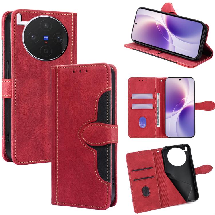 Custodia per telefono in pelle con fibbia magnetica Skin Feel, For vivo X300s 5G, For vivo V70 FE 5G, For vivo Y05 4G, For vivo Y500i 5G, For vivo X300 Ultra 5G, For vivo S50 Pro mini 5G