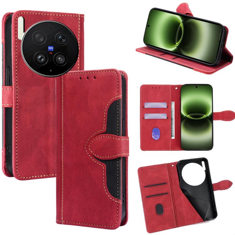 Custodia per telefono in pelle con fibbia magnetica Skin Feel, For vivo X300s 5G, For vivo V70 FE 5G, For vivo Y05 4G, For vivo Y500i 5G, For vivo X300 Ultra 5G, For vivo S50 Pro mini 5G