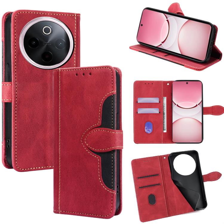 Custodia per telefono in pelle con fibbia magnetica Skin Feel, For vivo V50 5G, For vivo X200 Pro 5G, For vivo Y300 Pro 5G, For vivo S19 Pro 5G, For vivo S19 5G, For vivo Y28 4G