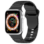 Cinturino in silicone stile armatura con fibbia quadrata, For Apple Watch 7 45mm