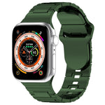 Cinturino in silicone stile armatura con fibbia quadrata, For Apple Watch SE 2023 44mm