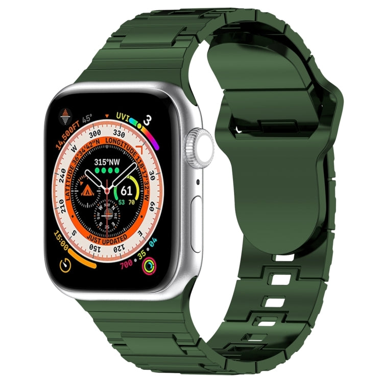 Cinturino in silicone stile armatura con fibbia quadrata, For Apple Watch Ultra 2 49mm