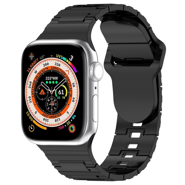 Cinturino in silicone stile armatura con fibbia quadrata, For Apple Watch 9 45mm