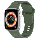 Cinturino in silicone stile armatura con fibbia quadrata, For Apple Watch 9 45mm