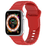 Cinturino in silicone stile armatura con fibbia quadrata, For Apple Watch 9 45mm