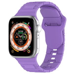 Cinturino in silicone stile armatura con fibbia quadrata, For Apple Watch 9 45mm