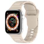 Cinturino in silicone stile armatura con fibbia quadrata, For Apple Watch 9 41mm