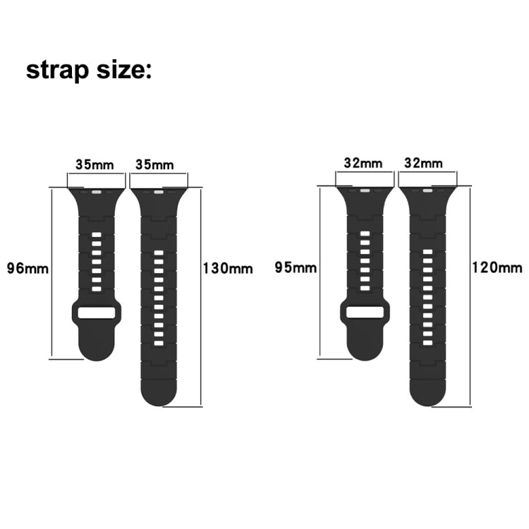 Cinturino in silicone stile armatura con fibbia quadrata, For Apple Watch 3 42mm