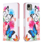 Custodia per telefono in pelle con motivo a disegno colorato, For Nokia G310, For Nokia G42, For Nokia C110