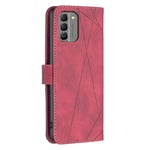 Custodia per telefono in pelle con struttura a rombo con fibbia magnetica, For Nokia G310, For Nokia G42, For Nokia C110, For Nokia C02