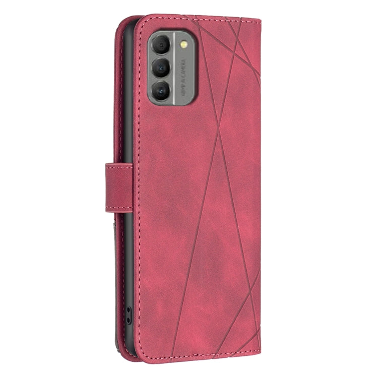 Custodia per telefono in pelle con struttura a rombo con fibbia magnetica, For Nokia G310, For Nokia G42, For Nokia C110, For Nokia C02