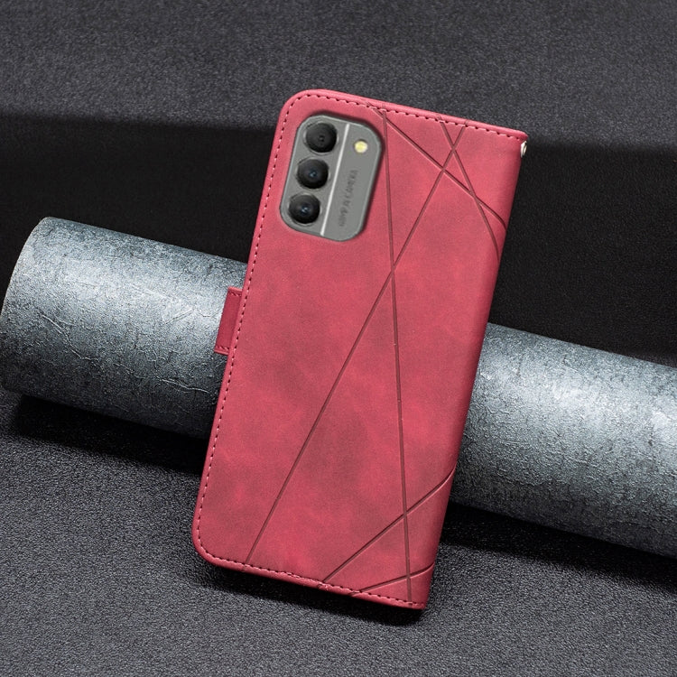 Custodia per telefono in pelle con struttura a rombo con fibbia magnetica, For Nokia G310, For Nokia G42, For Nokia C110, For Nokia C02