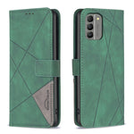 Custodia per telefono in pelle con struttura a rombo con fibbia magnetica, For Nokia G310, For Nokia G42, For Nokia C110, For Nokia C02