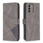 Custodia per telefono in pelle con struttura a rombo con fibbia magnetica, For Nokia G310, For Nokia G42, For Nokia C110, For Nokia C02