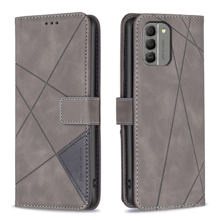 Custodia per telefono in pelle con struttura a rombo con fibbia magnetica, For Nokia G310, For Nokia G42, For Nokia C110, For Nokia C02