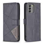 Custodia per telefono in pelle con struttura a rombo con fibbia magnetica, For Nokia G310, For Nokia G42, For Nokia C110, For Nokia C02