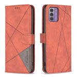 Custodia per telefono in pelle con struttura a rombo con fibbia magnetica, For Nokia G310, For Nokia G42, For Nokia C110, For Nokia C02