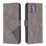 Custodia per telefono in pelle con struttura a rombo con fibbia magnetica, For Nokia G310, For Nokia G42, For Nokia C110, For Nokia C02