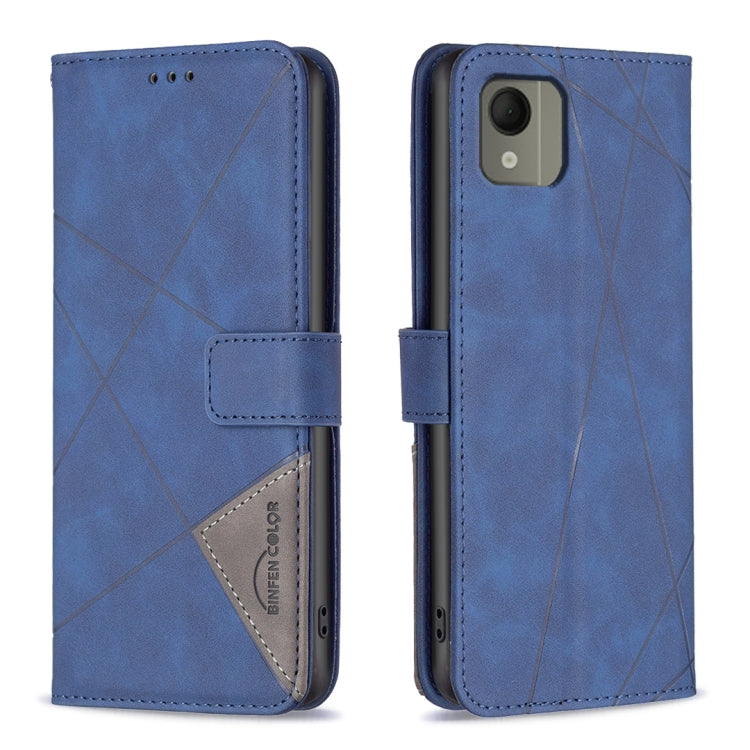 Custodia per telefono in pelle con struttura a rombo con fibbia magnetica, For Nokia G310, For Nokia G42, For Nokia C110, For Nokia C02
