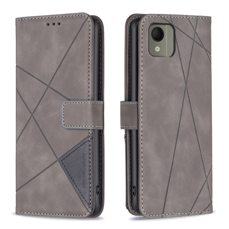 Custodia per telefono in pelle con struttura a rombo con fibbia magnetica, For Nokia G310, For Nokia G42, For Nokia C110, For Nokia C02