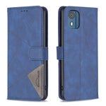 Custodia per telefono in pelle con struttura a rombo con fibbia magnetica, For Nokia G310, For Nokia G42, For Nokia C110, For Nokia C02