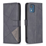 Custodia per telefono in pelle con struttura a rombo con fibbia magnetica, For Nokia G310, For Nokia G42, For Nokia C110, For Nokia C02