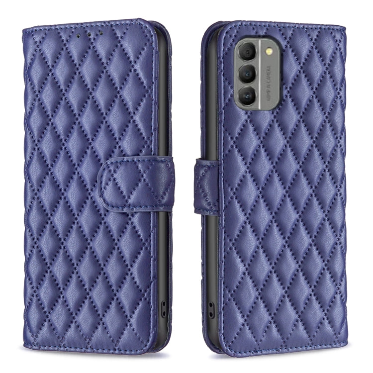 Custodia per cellulare in pelle con flip a portafoglio Diamond Lattice, For Nokia G310, For Nokia G42, For Nokia C110
