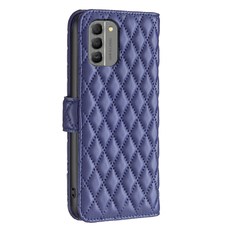 Custodia per cellulare in pelle con flip a portafoglio Diamond Lattice, For Nokia G310, For Nokia G42, For Nokia C110