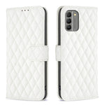 Custodia per cellulare in pelle con flip a portafoglio Diamond Lattice, For Nokia G310, For Nokia G42, For Nokia C110