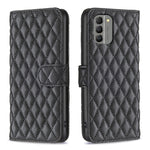 Custodia per cellulare in pelle con flip a portafoglio Diamond Lattice, For Nokia G310, For Nokia G42, For Nokia C110